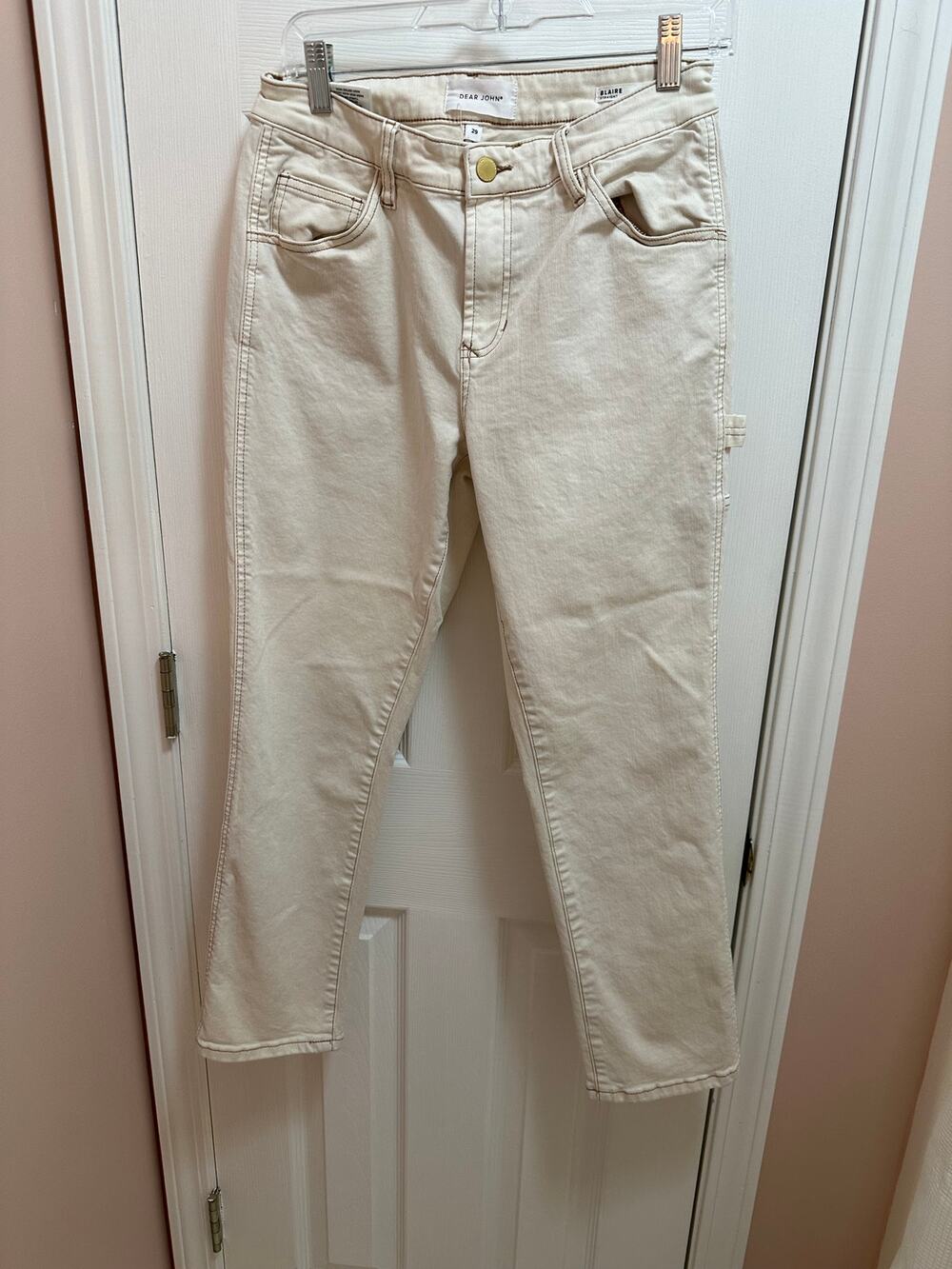 Dear John Blaire Straight Jeans Size 29 in Cream Color